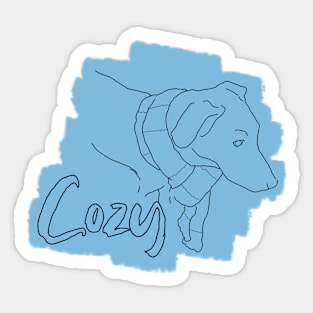 Cozy Pup Sticker